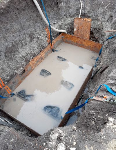 Dalle béton en terrain inondable