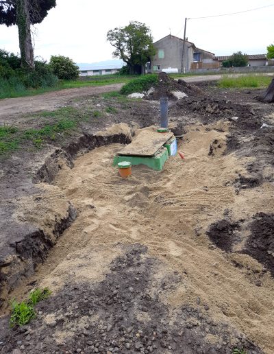 Ensablement de micro station d'épuration en zone inondable