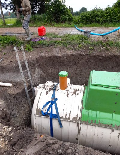 Micro station d'épuration : pose en terrain inondable