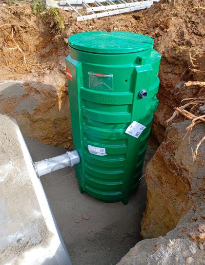 Poste de dispersion plastique eaux claires pour mirco-station d'épuration