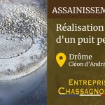 Réalisation d'un puit perdu à Cléon d'Andran dans la Drôme (26)