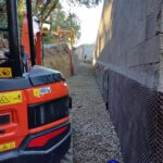 Drainage avec gravier sur un chantier à Candiac dans la Drôme