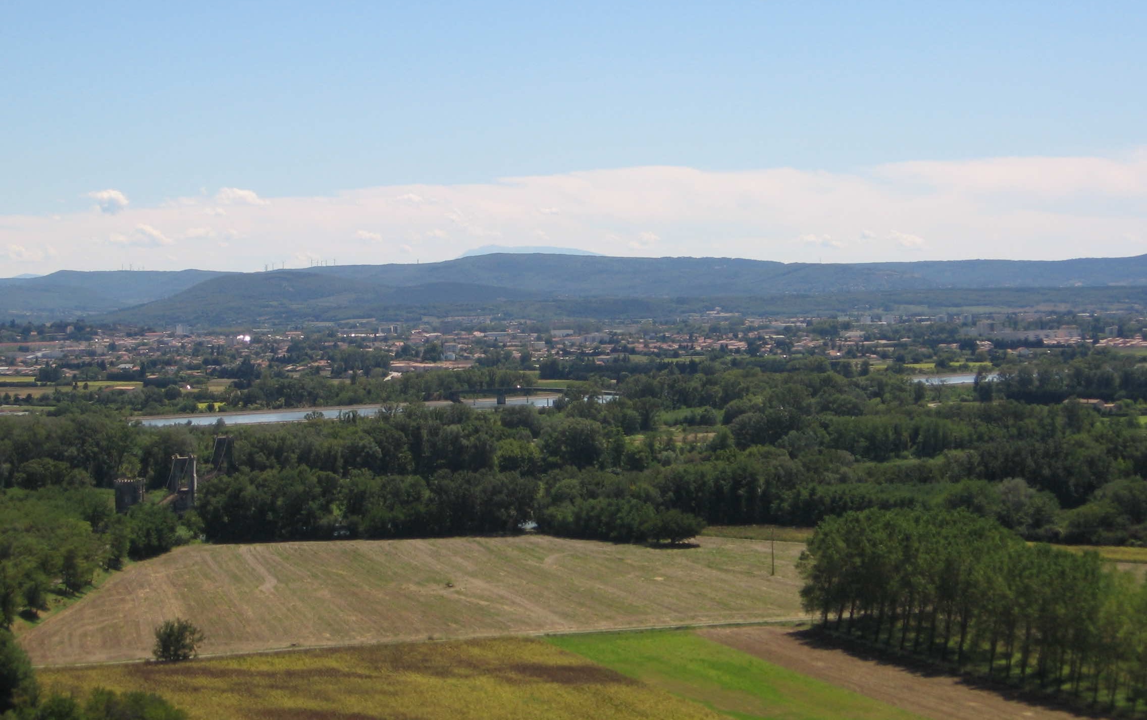 Paysage autour de Montélimar dans le sud de la Drôme