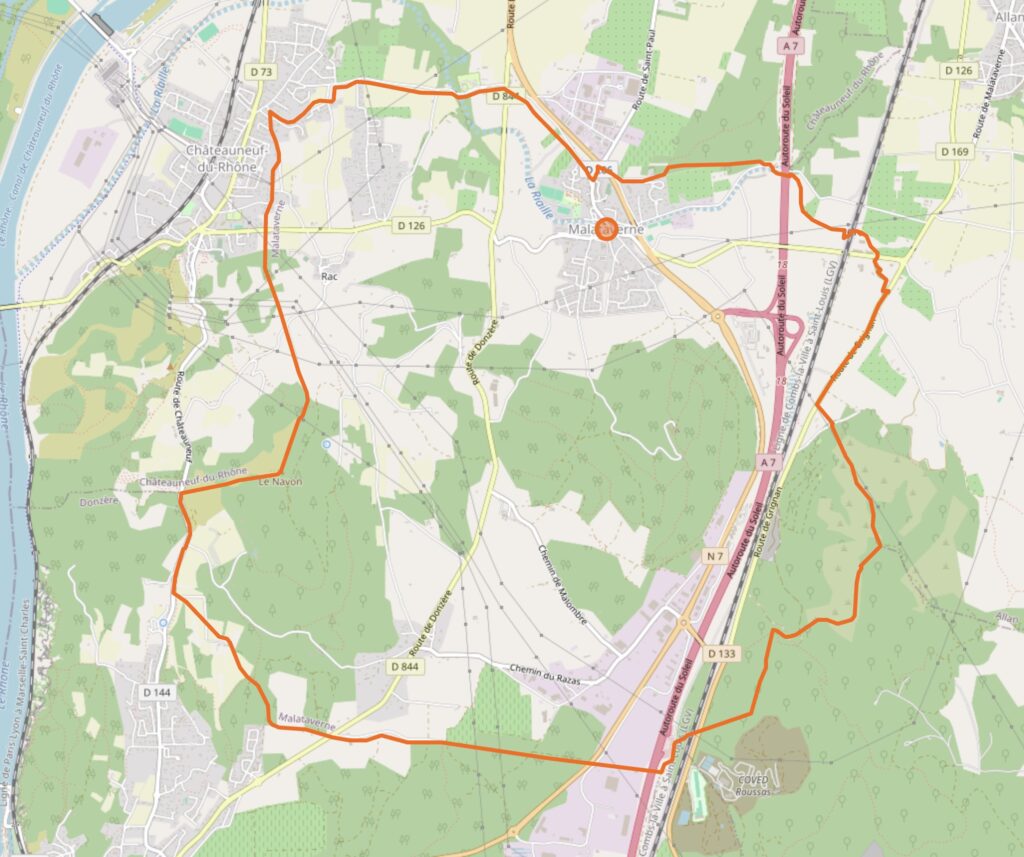 Plan de Malataverne dans le sud de la Drôme
